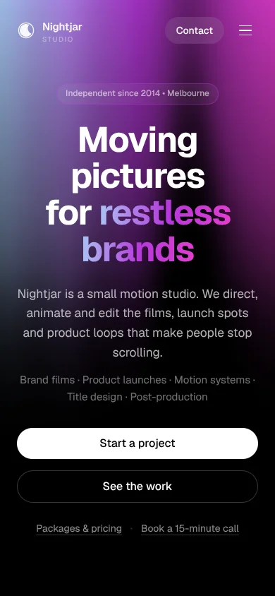 Aurora template on a phone