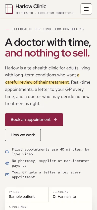 Candour template on a phone