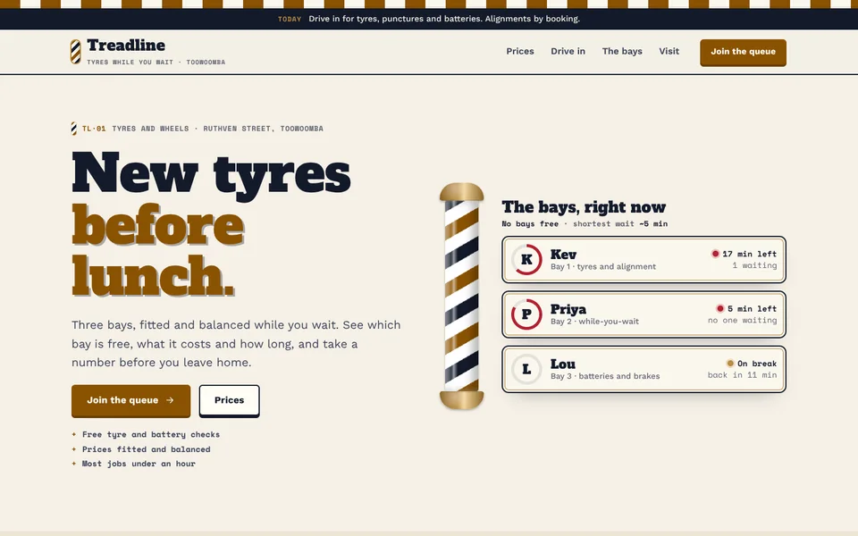 Treadline example site