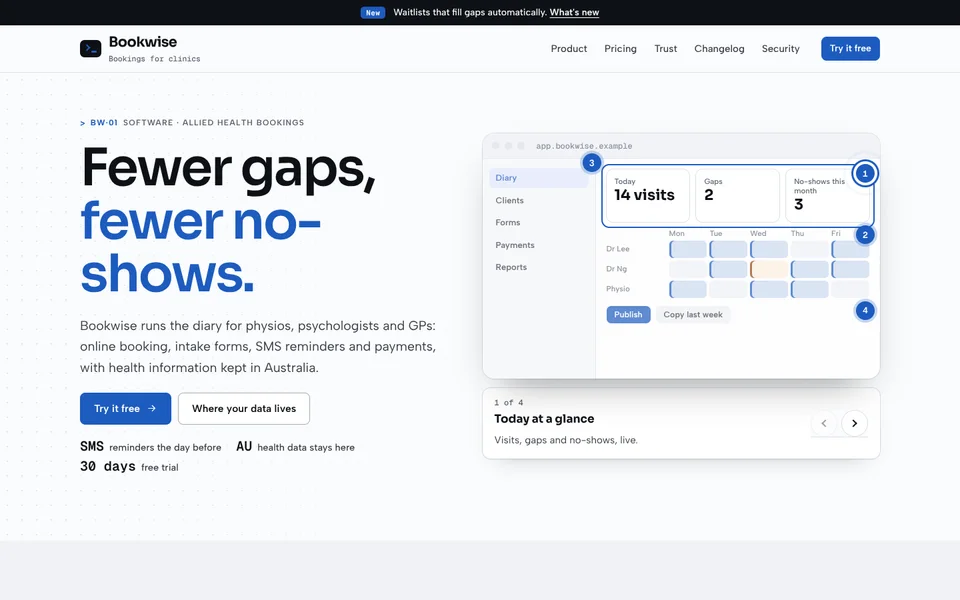 Bookwise example site