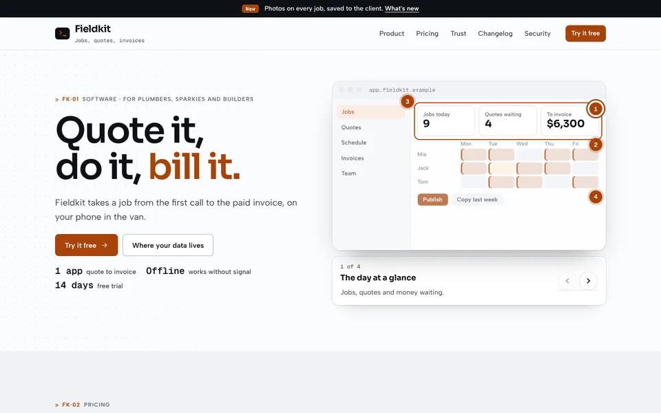 Fieldkit example site