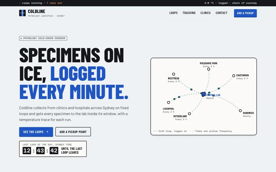 Coldline example site
