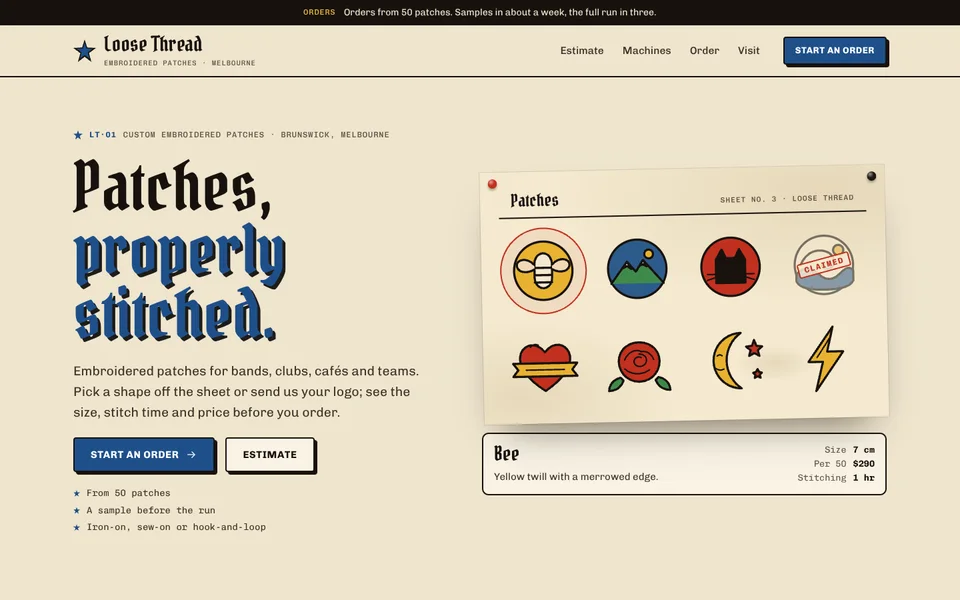 Loose Thread example site