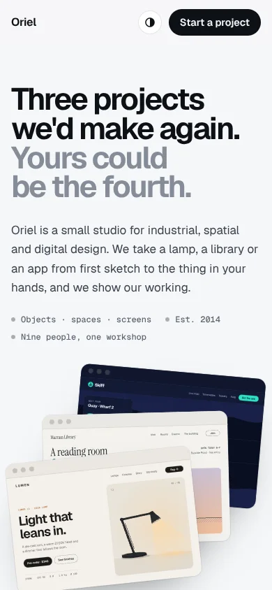 Folio template on a phone