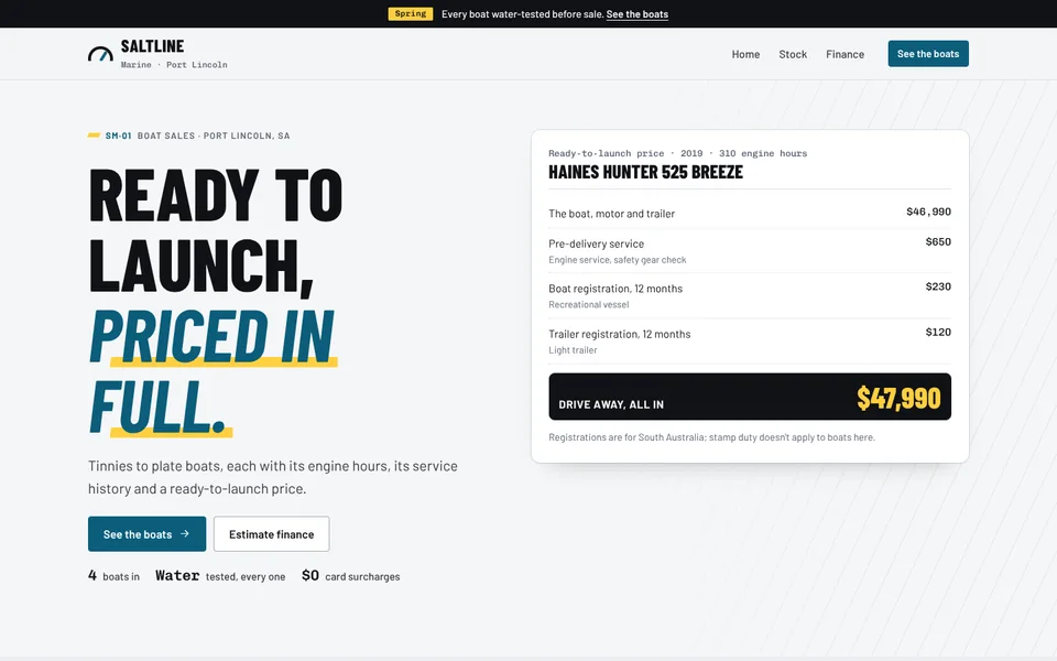 Saltline example site