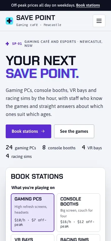 Save Point template on a phone