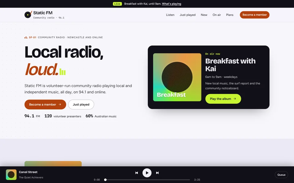Static FM example site