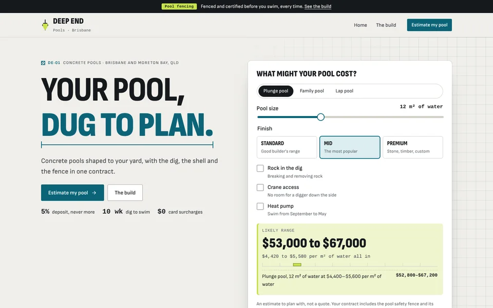 Deep End example site