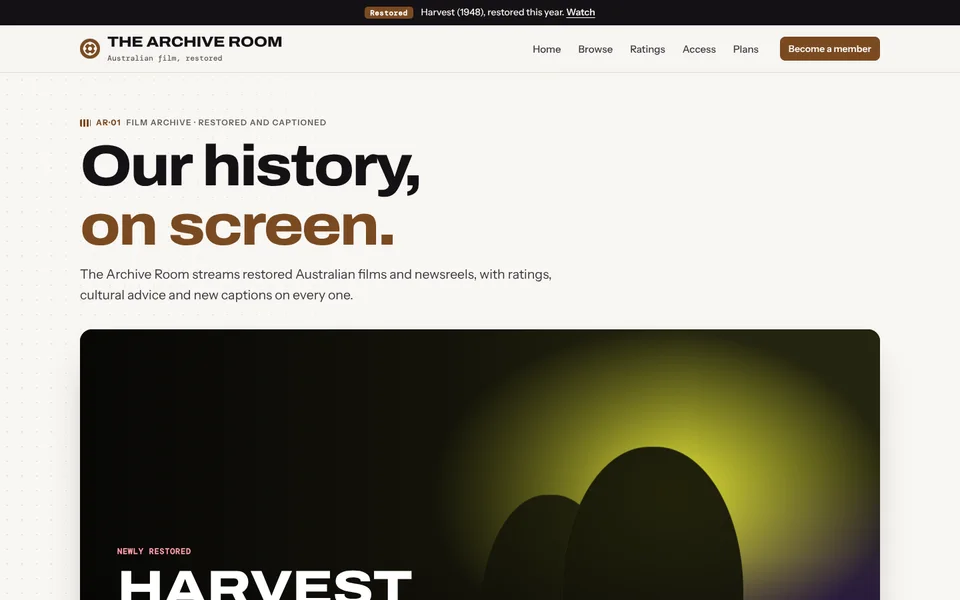 The Archive Room example site