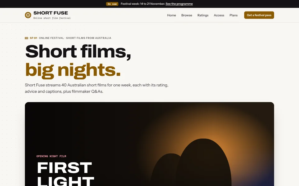 Short Fuse example site