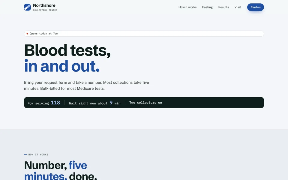 Northshore Collection Centre example site