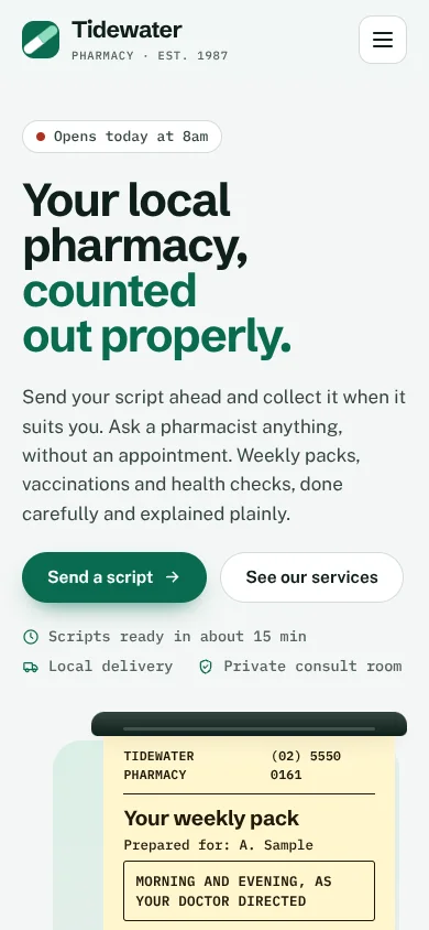 Remedy template on a phone