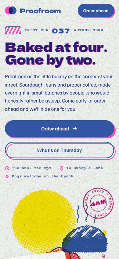 Riso template on a phone