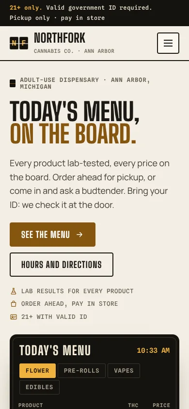 Tableau template on a phone