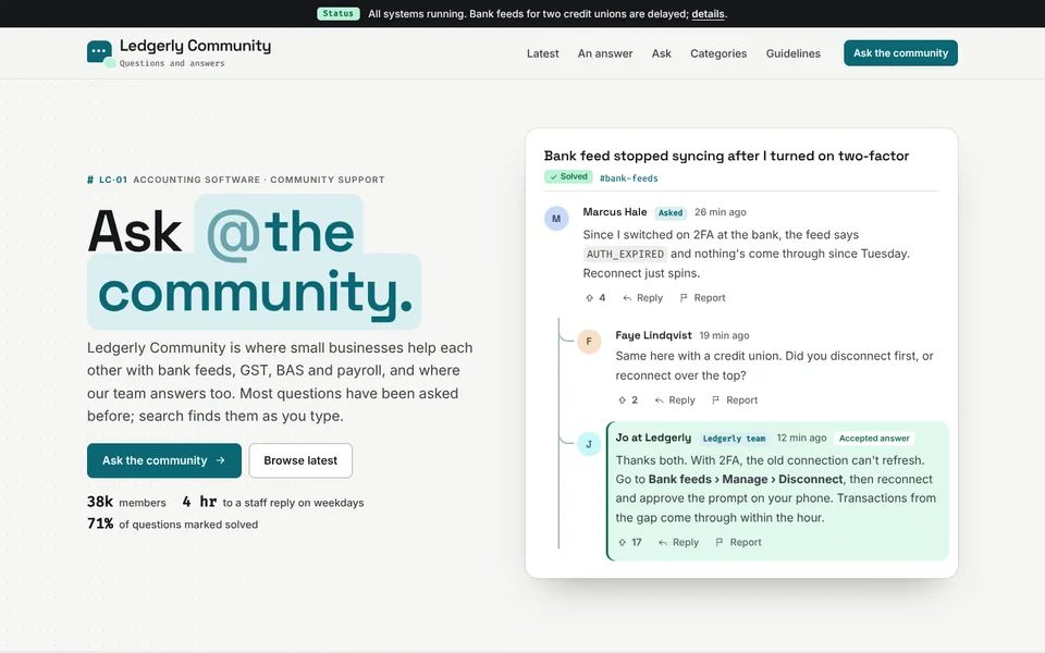 Ledgerly Community example site