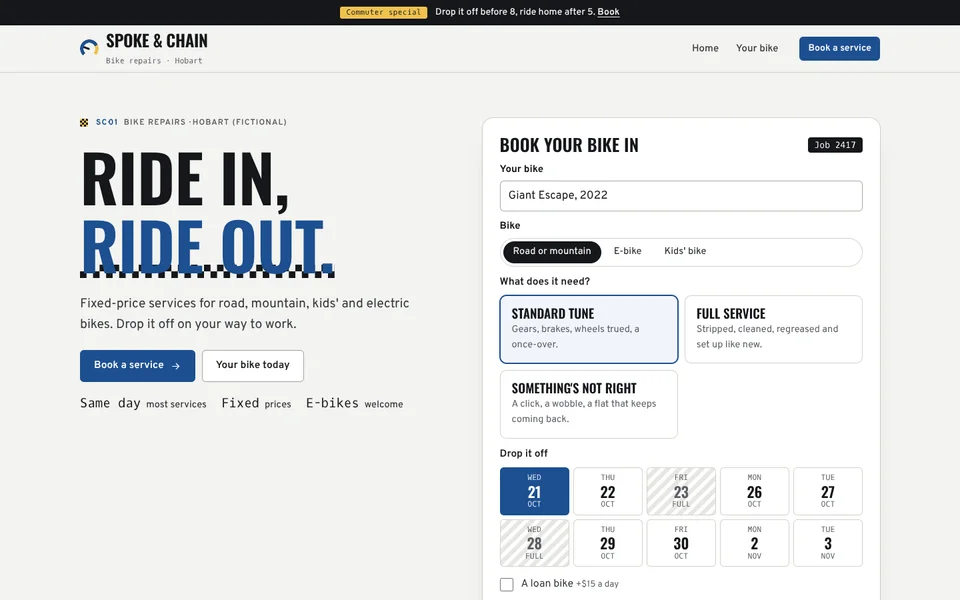 Spoke & Chain example site